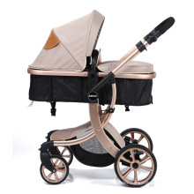 Customized high quality light weight foldable aluminium alloy baby stroller all season ventilate mesh skylight